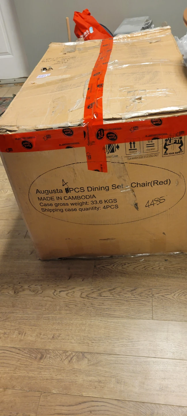 Augusta.  -  bnib metal chairs with  Red cushions - photo 4