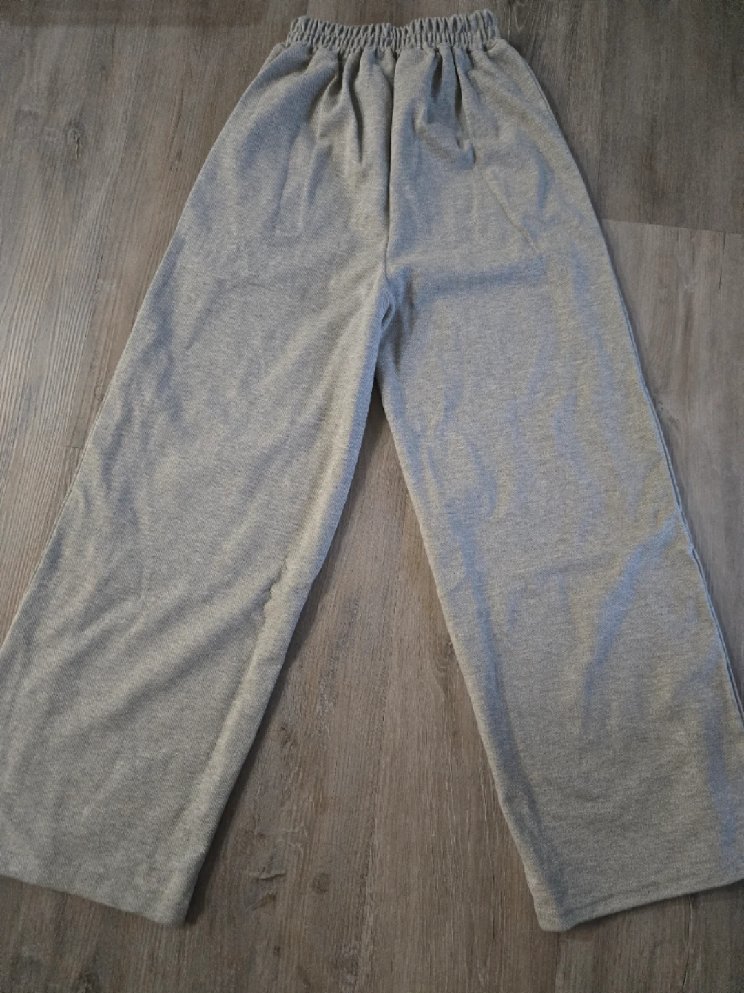 Grey Wide Leg Sweatpants with Black Stripes - photo 3