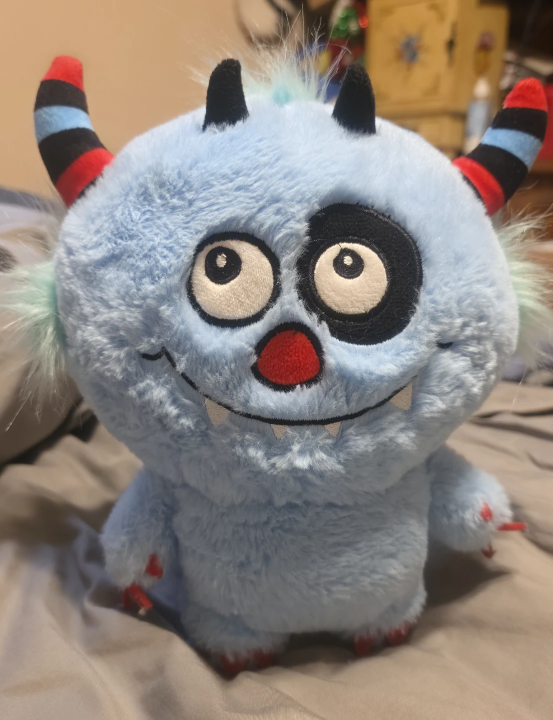 Blue Plush Monster Toy