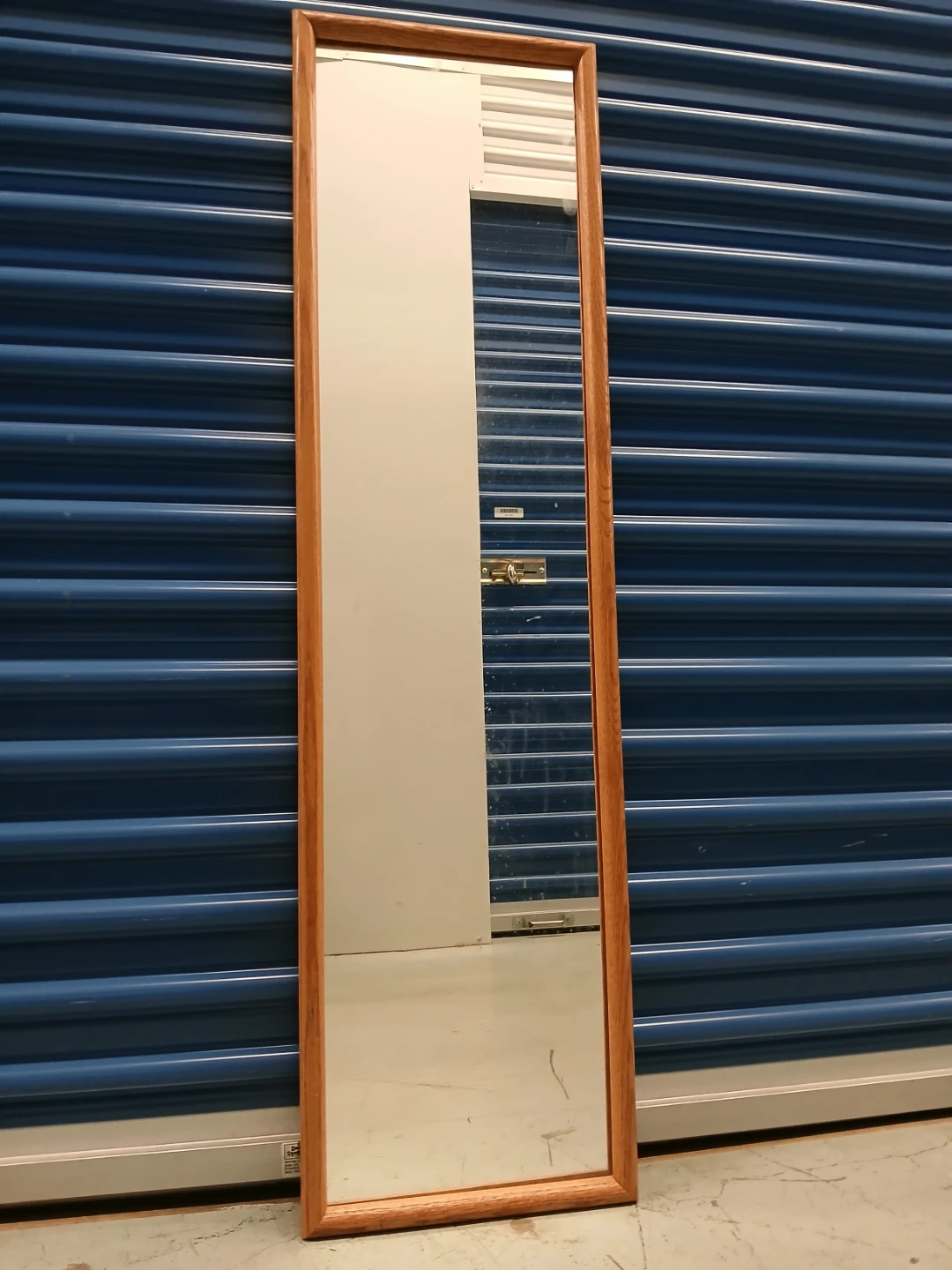 Full Length Mirror with Wooden Frame 50"×14"
