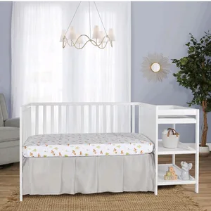 White Crib and Changing Table Combo