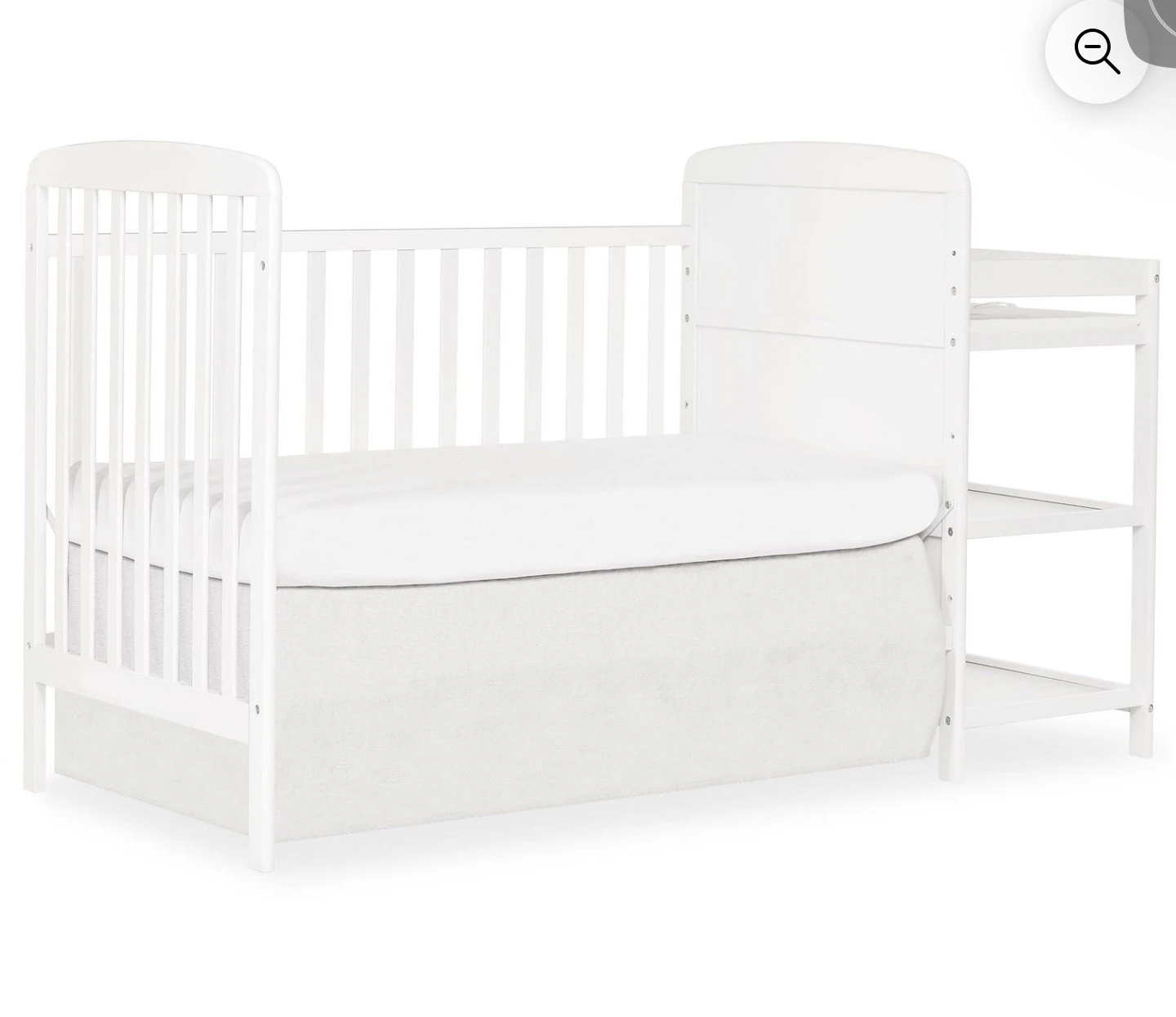 White Crib and Changing Table Combo - photo 2