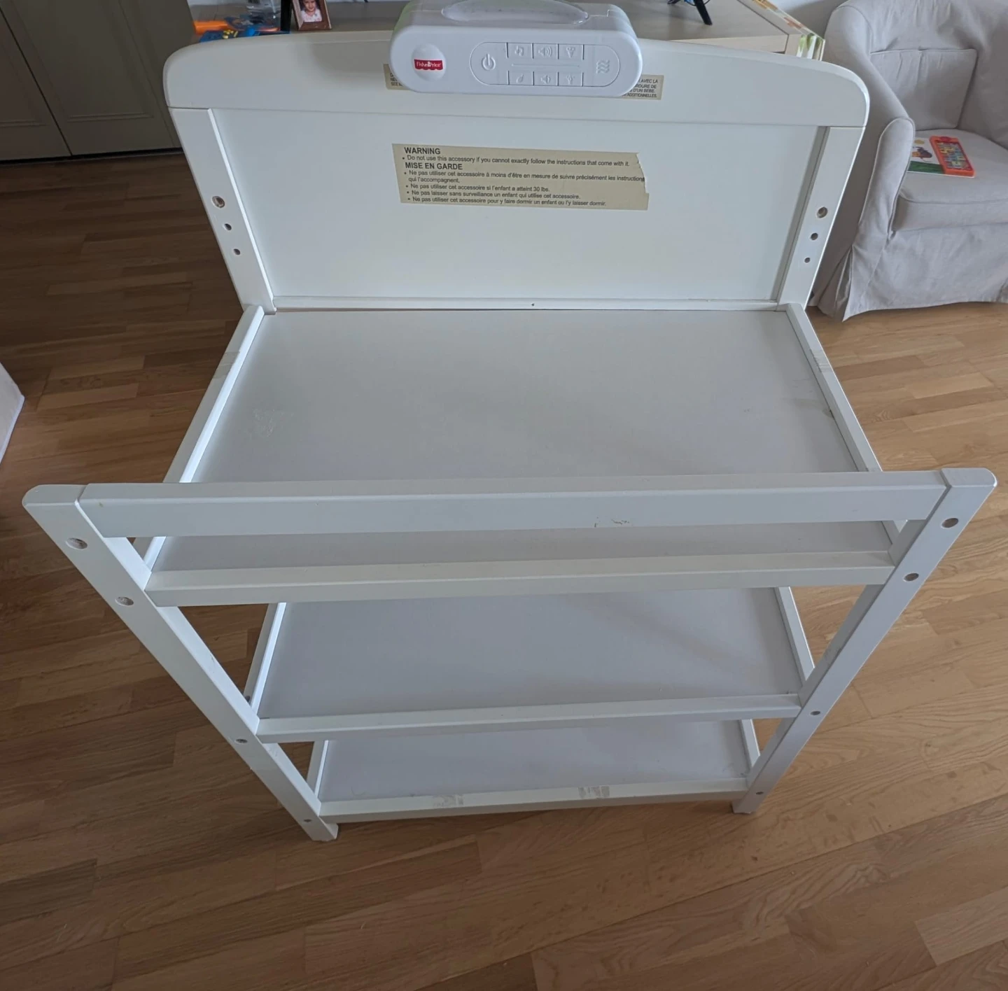 White Crib and Changing Table Combo - photo 5