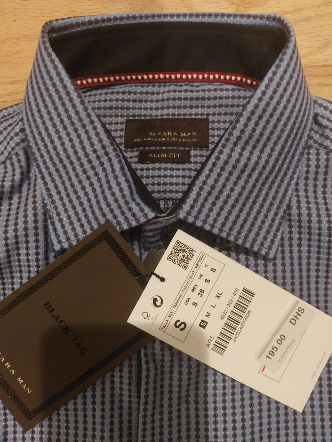 ZARA MAN Slim Fit S size BLACK TAG Dress Shirt - photo 2