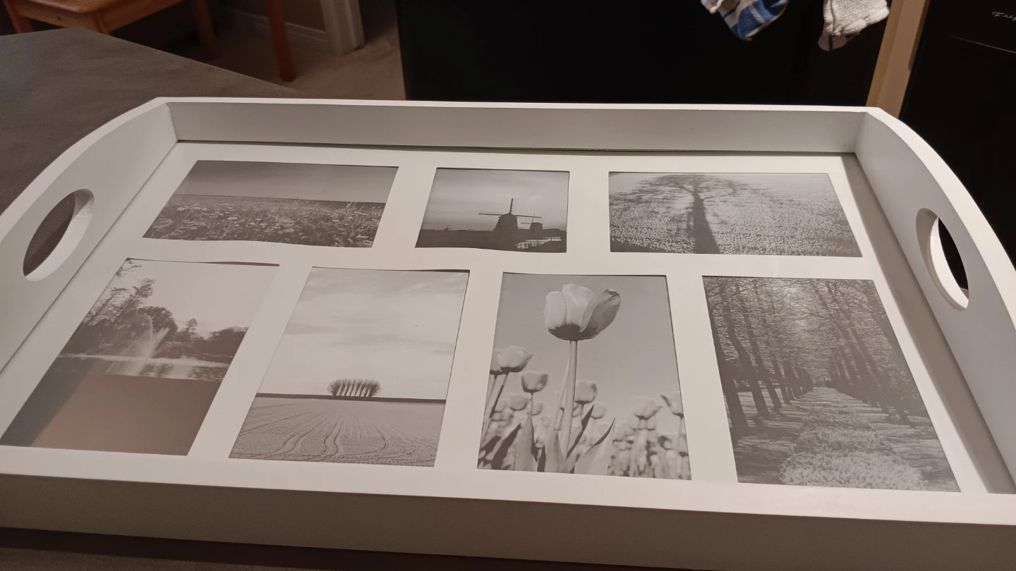 Serving Tray 19" x 12" - Holds 7 pictures