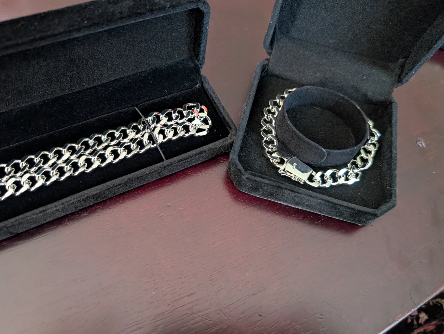 Silver Chain Necklace & Bracelet Set S925 - photo 4