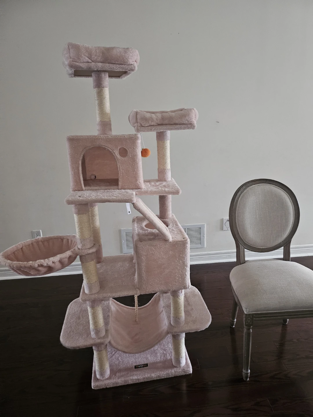 Pink cat tree
