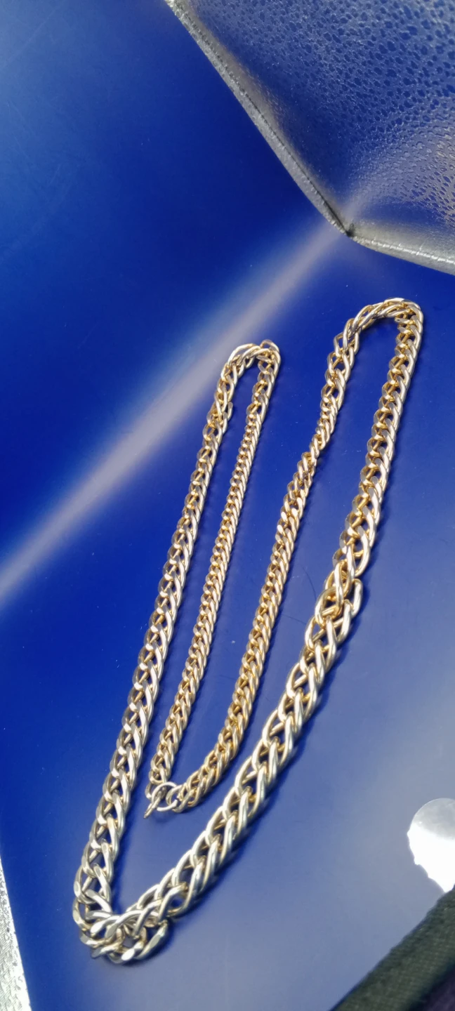 Gold-tone Curb Chain Necklace