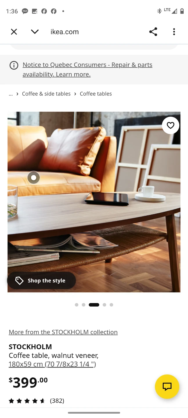 (moving sale)STOCKHOLM Coffee table, walnut veneer + free items - photo 3