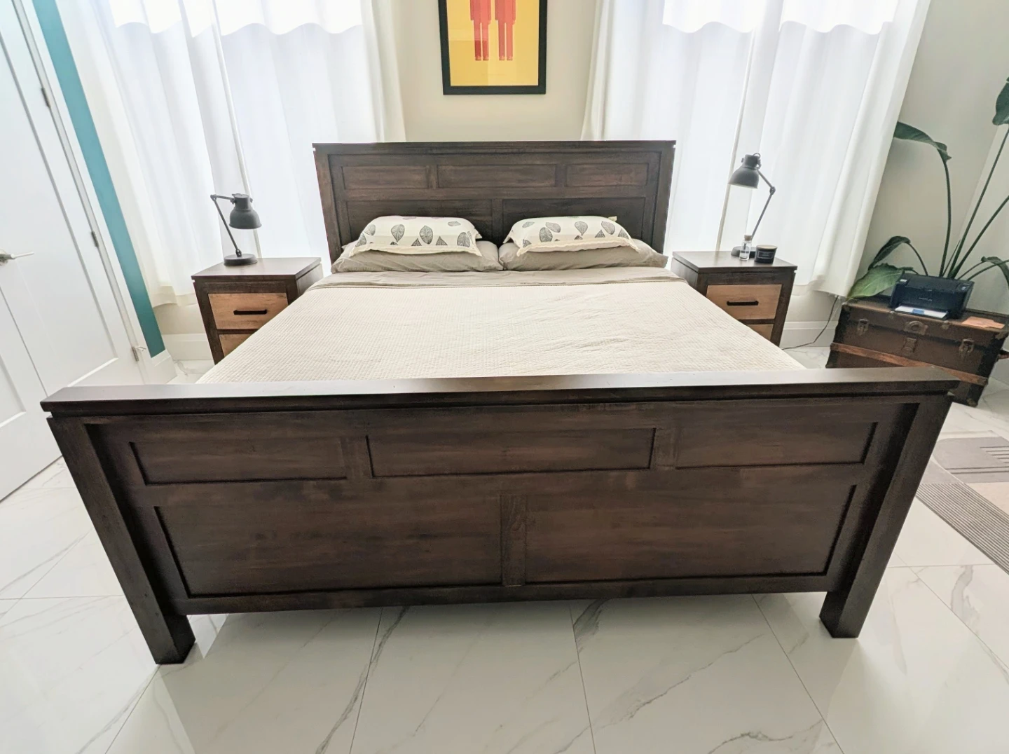 King Bed Frame and Dresser Set