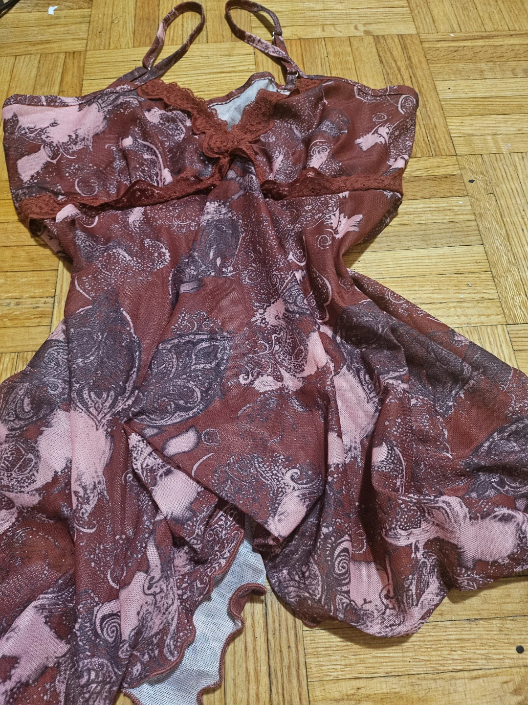 Women's Floral Mesh Camisole Topsize large