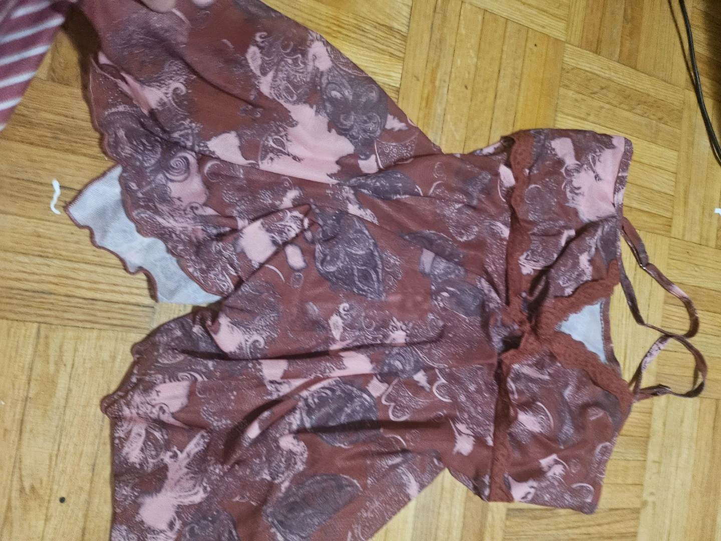 Women's Floral Mesh Camisole Topsize large - photo 3