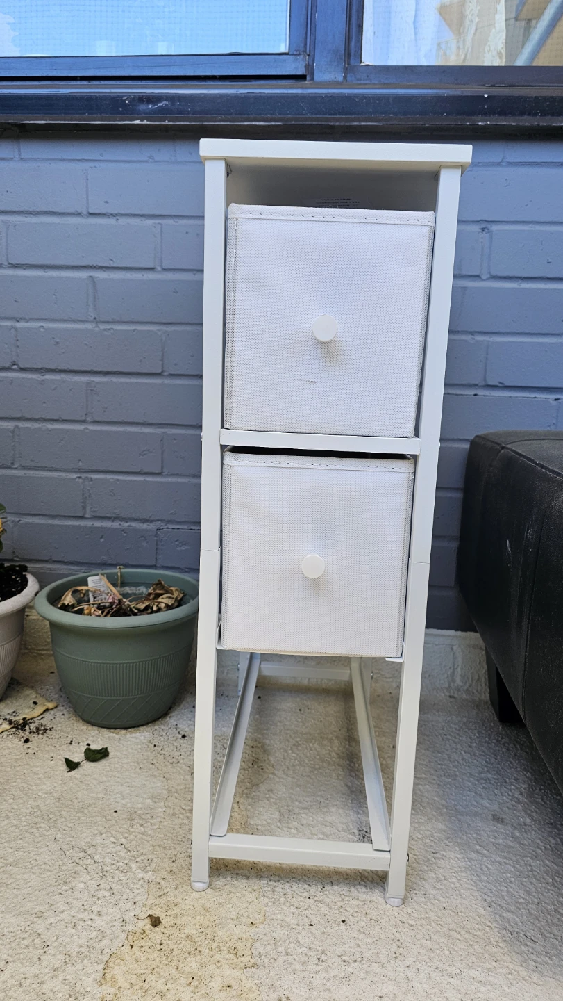 White 2-Drawer Storage Unit - photo 3