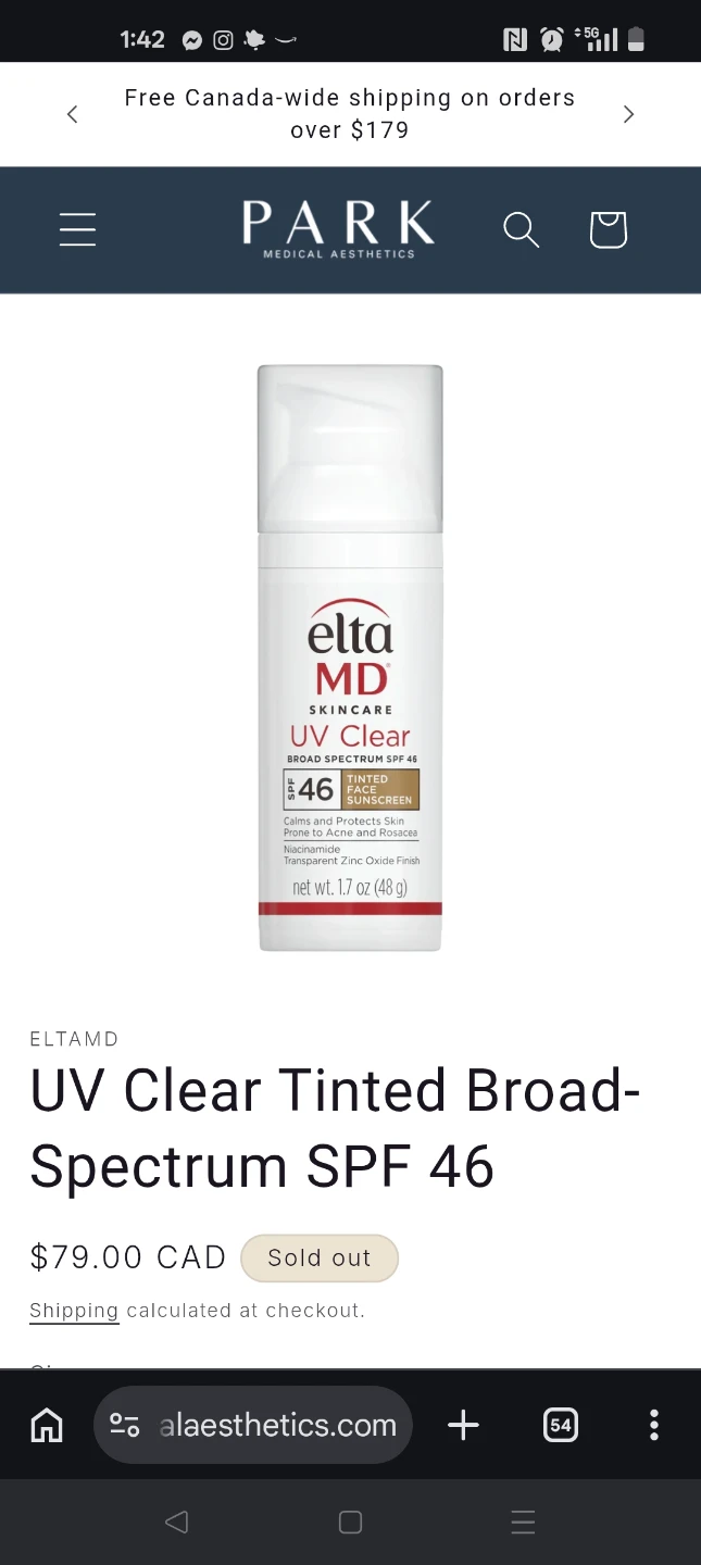 EltaMD UV Clear Tinted Broad-Spectrum SPF 46