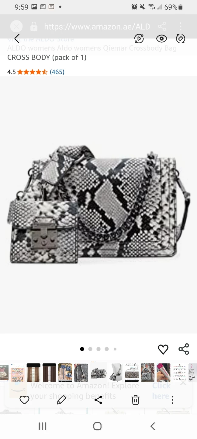 ALDO Qiemar Crossbody Bag - Snakeskin Print - photo 2