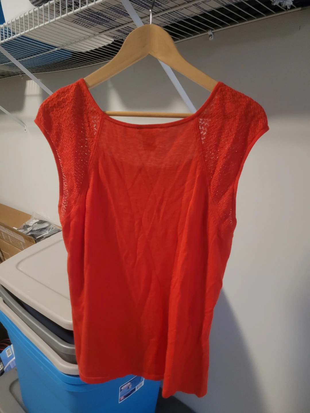 Ann Taylor Orange Cap Sleeve Sweater Top Size L - photo 3