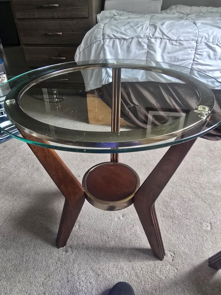 Glass Top Side Tables (2)