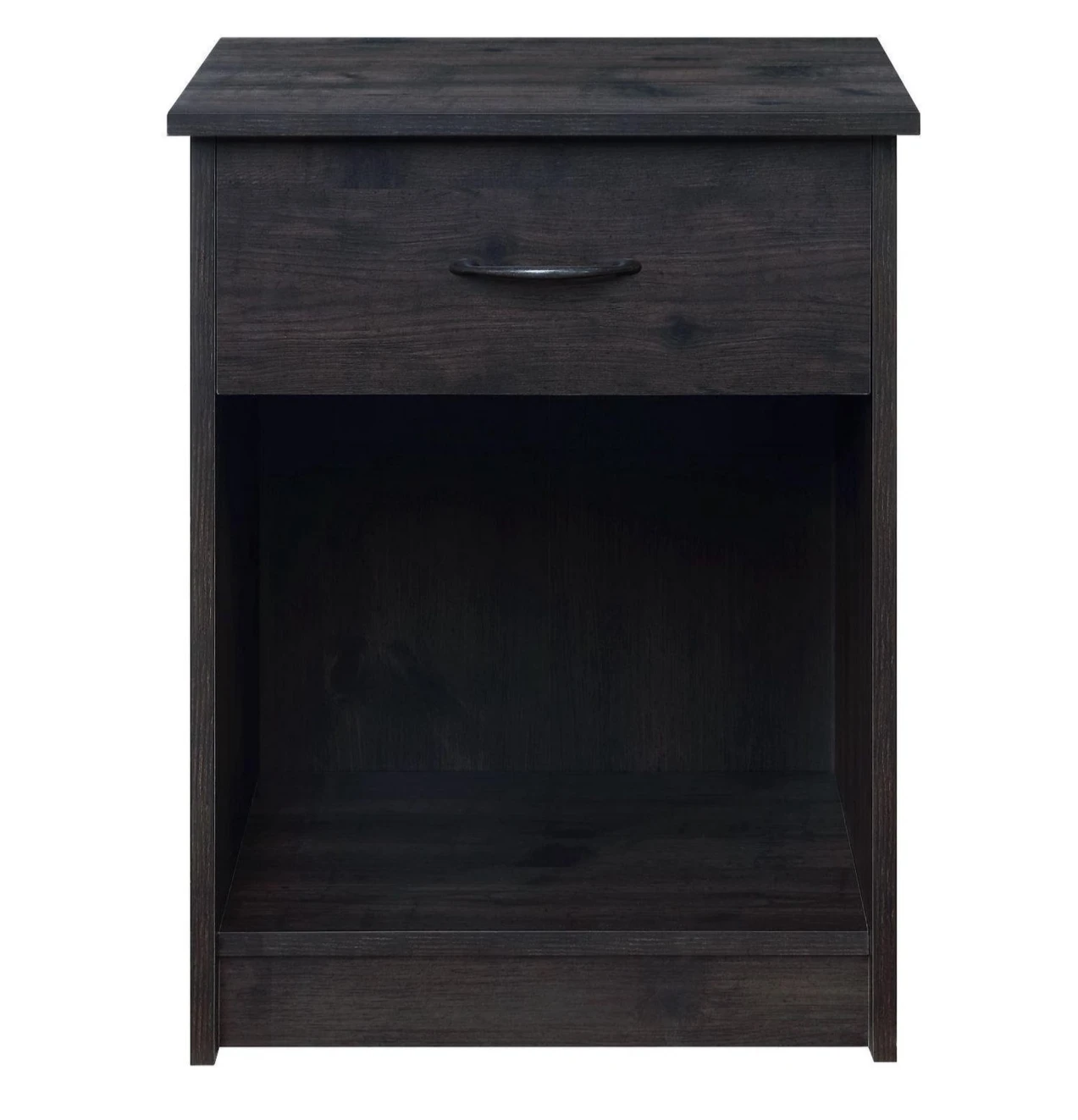 Dark Wood Nightstand with Drawer