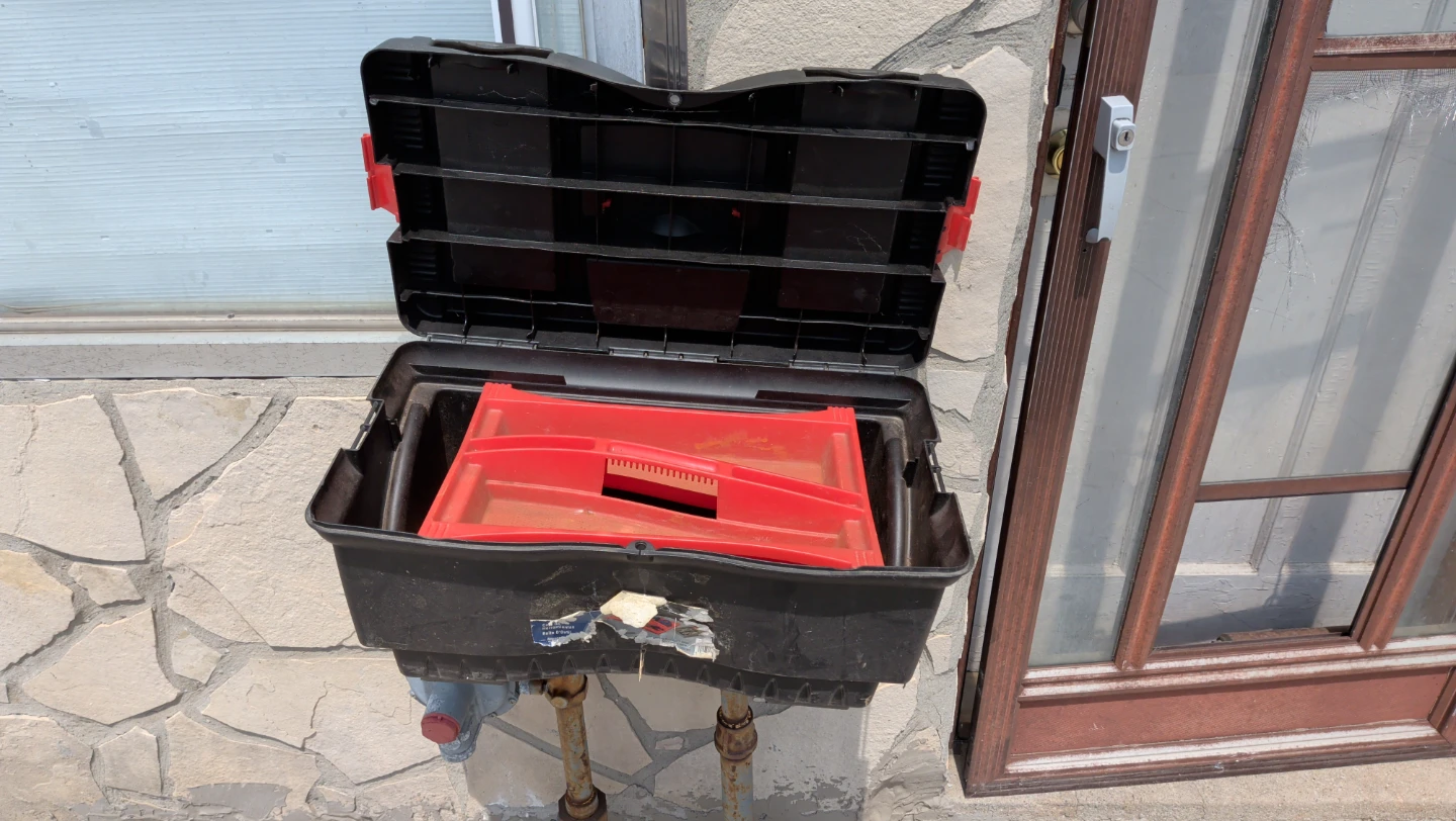 Black Plastic Tool Box - photo 2