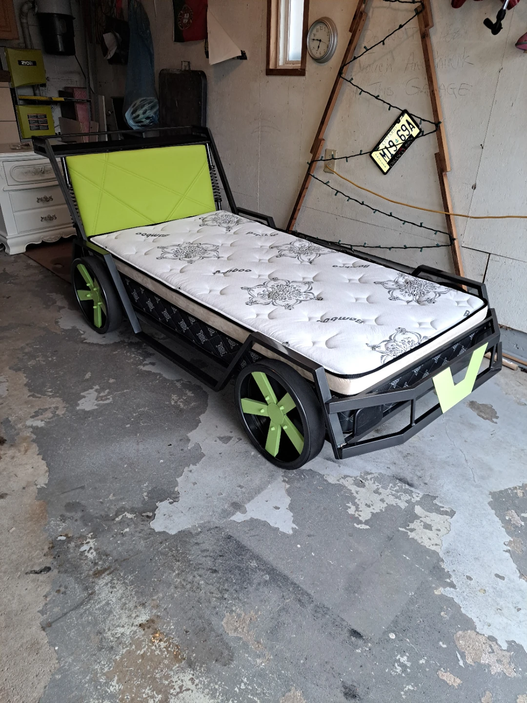 Kids Race Car Bed Frame with Mattress