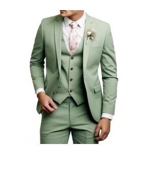 Men's 3-Piece Mint Green Suit