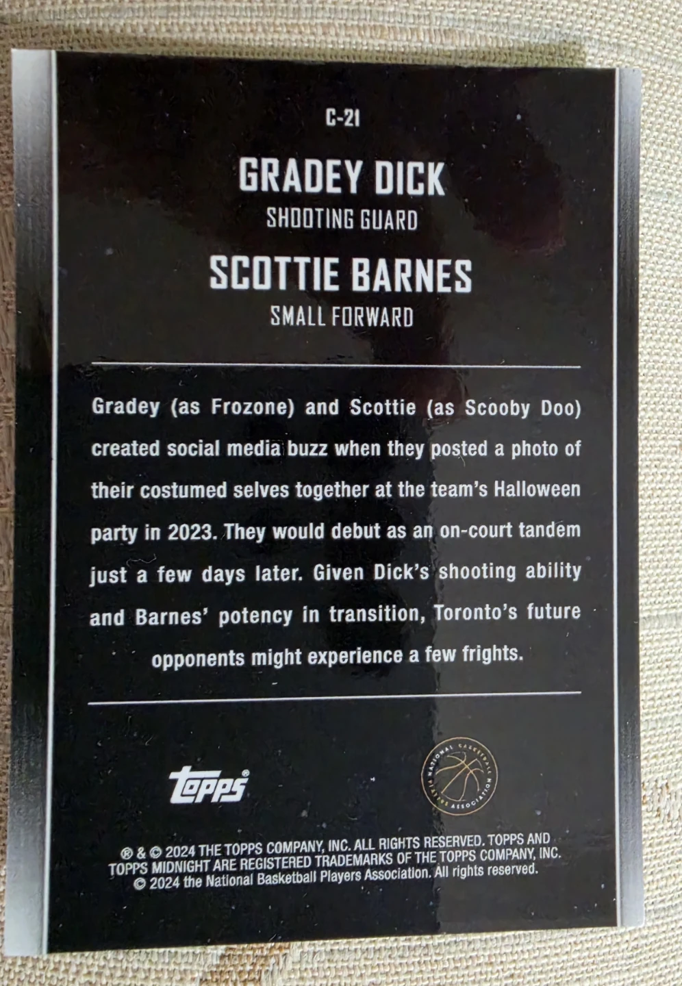 Topps Constellations Gradey Dick & Scottie Barnes 05/75 - photo 2