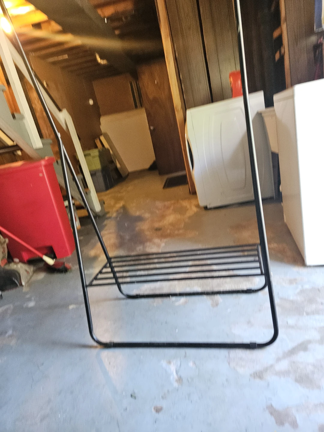 Black metal garment rack with shelf - photo 5