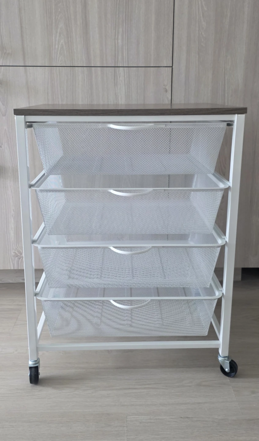 White 3-Drawer Storage Cart on Wheels