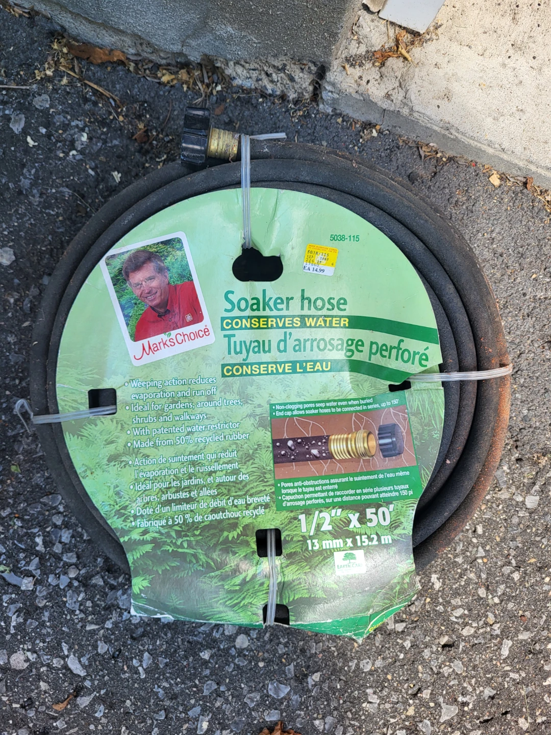 Mark's Choice Garden Soaker Hose 50 ft 1/2"