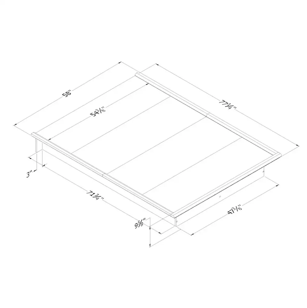 Queen Size Black Platform Bed Frame + Mattress - photo 3