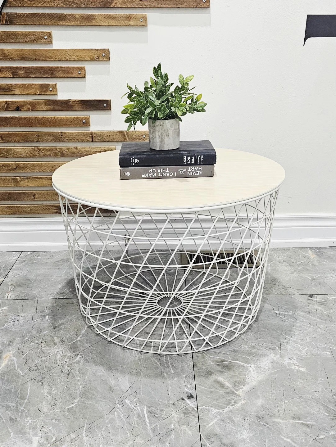 Ikea White Wire Basket Storage Coffee Table