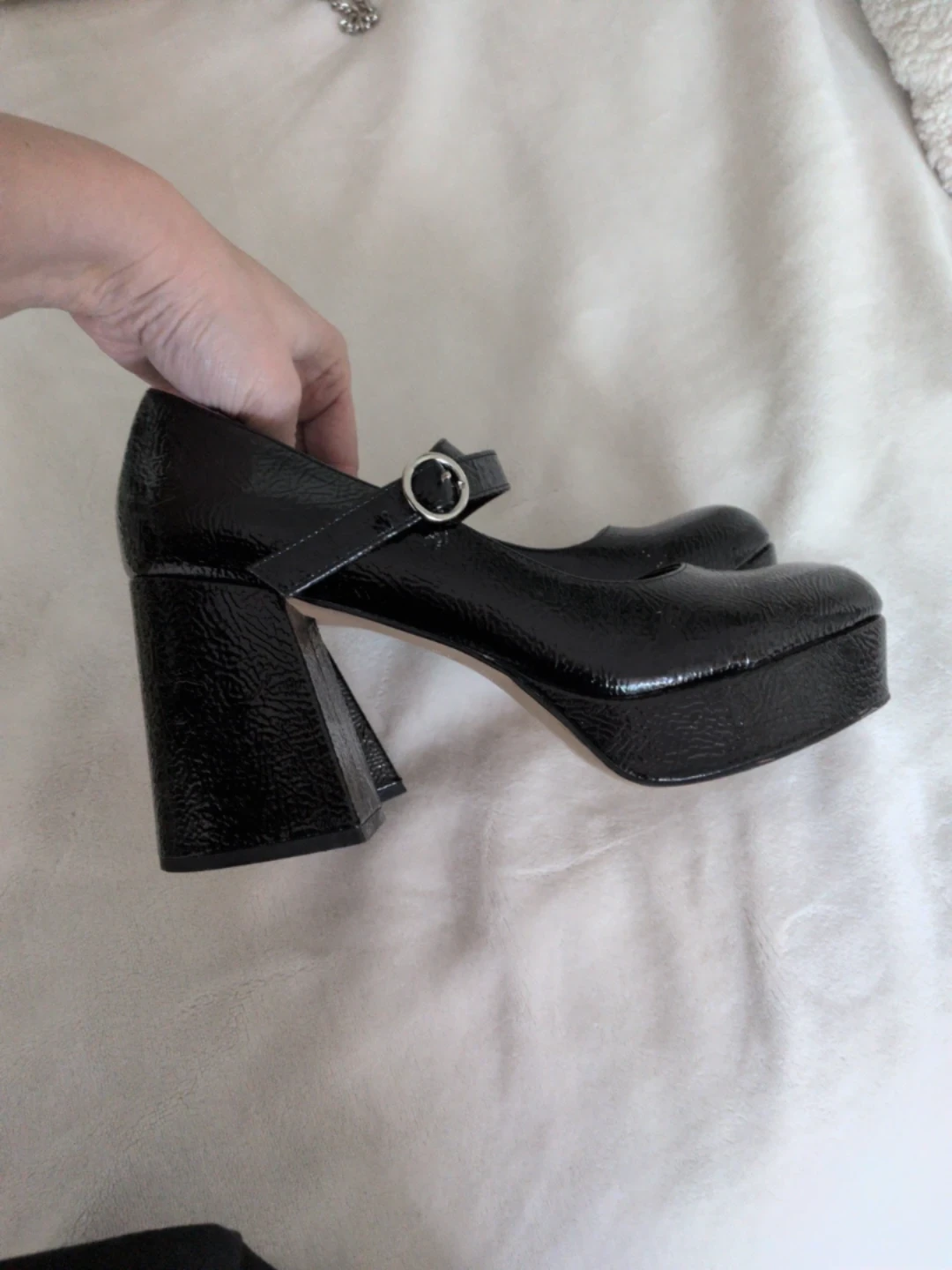 Urban Outfitters Black Patent Mary Jane Heels - photo 5