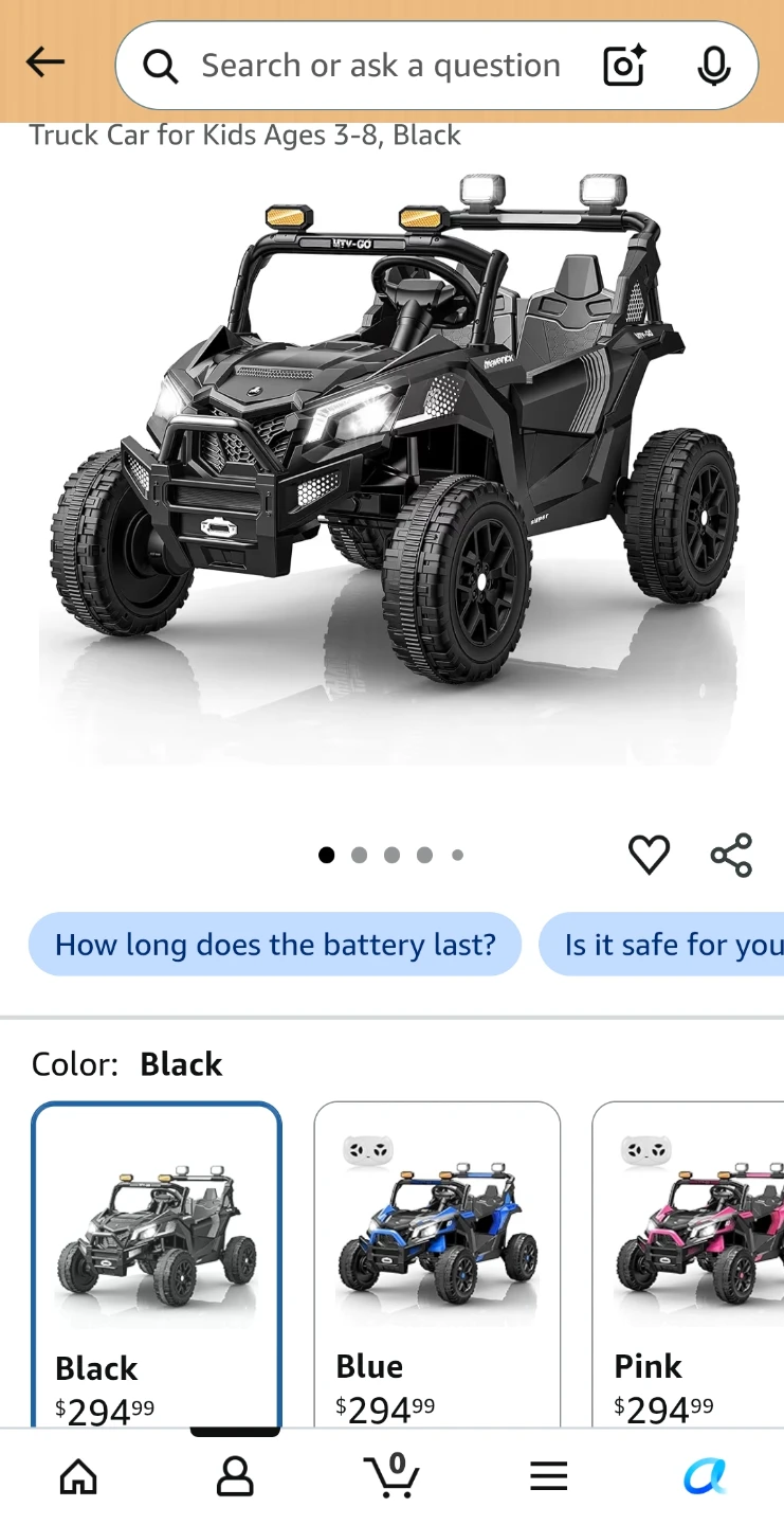 Kids Electric Ride On Truck Car - Black - photo 2