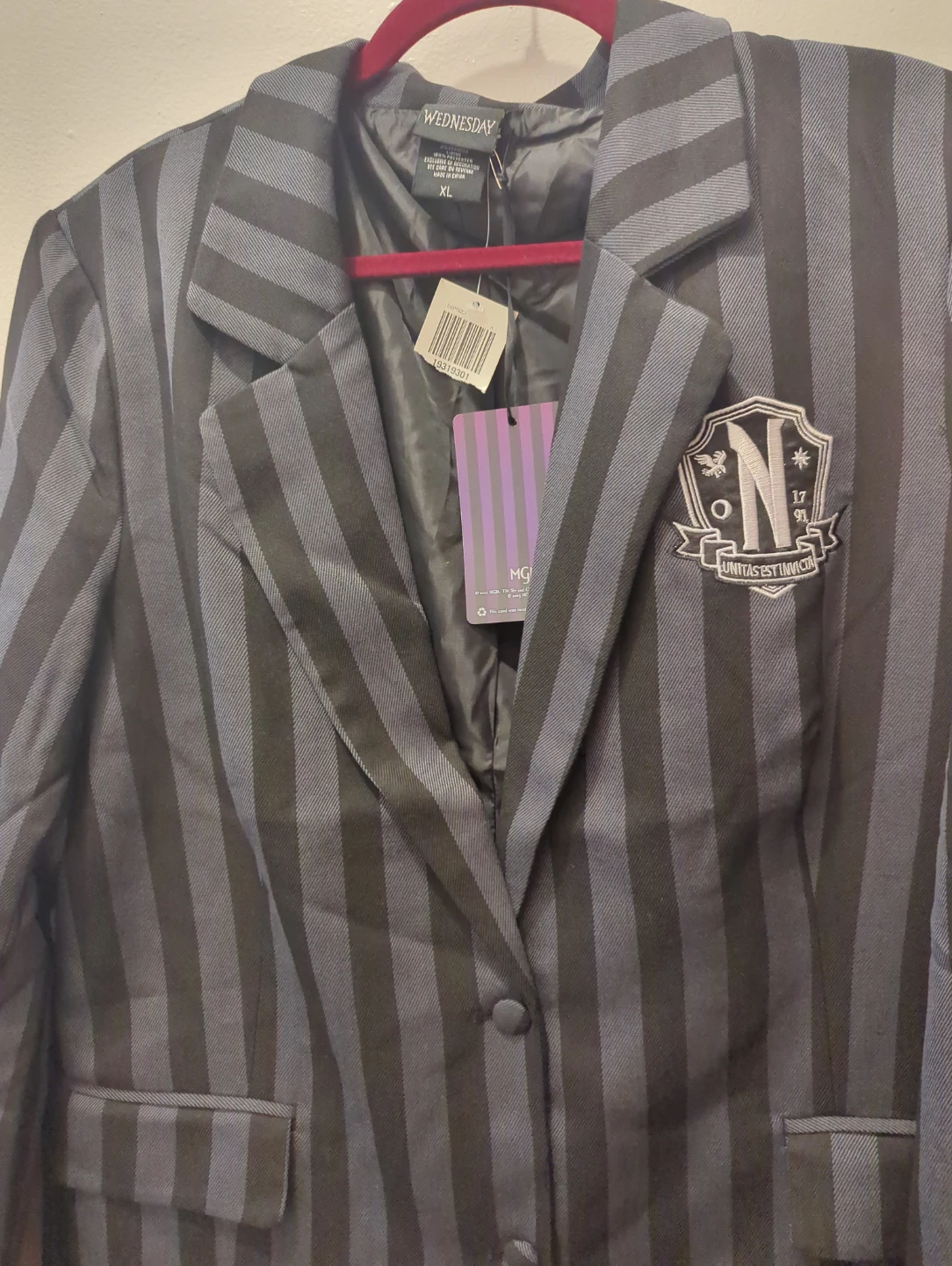 Wednesday "Nevermore" Academy Striped Blazer - photo 3