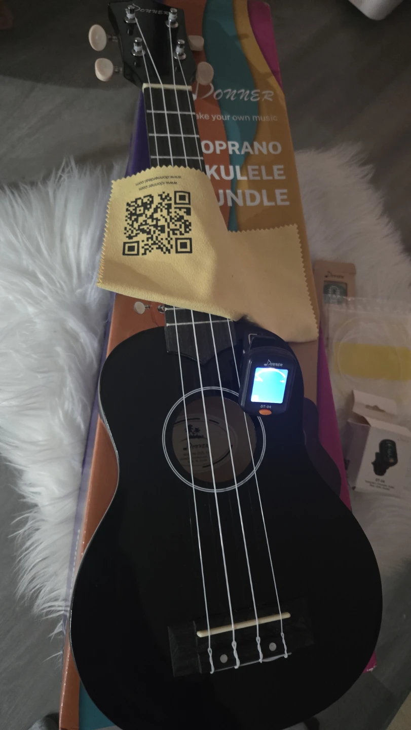 Donner Soprano Ukulele Bundle with Tuner and Picks - photo 2