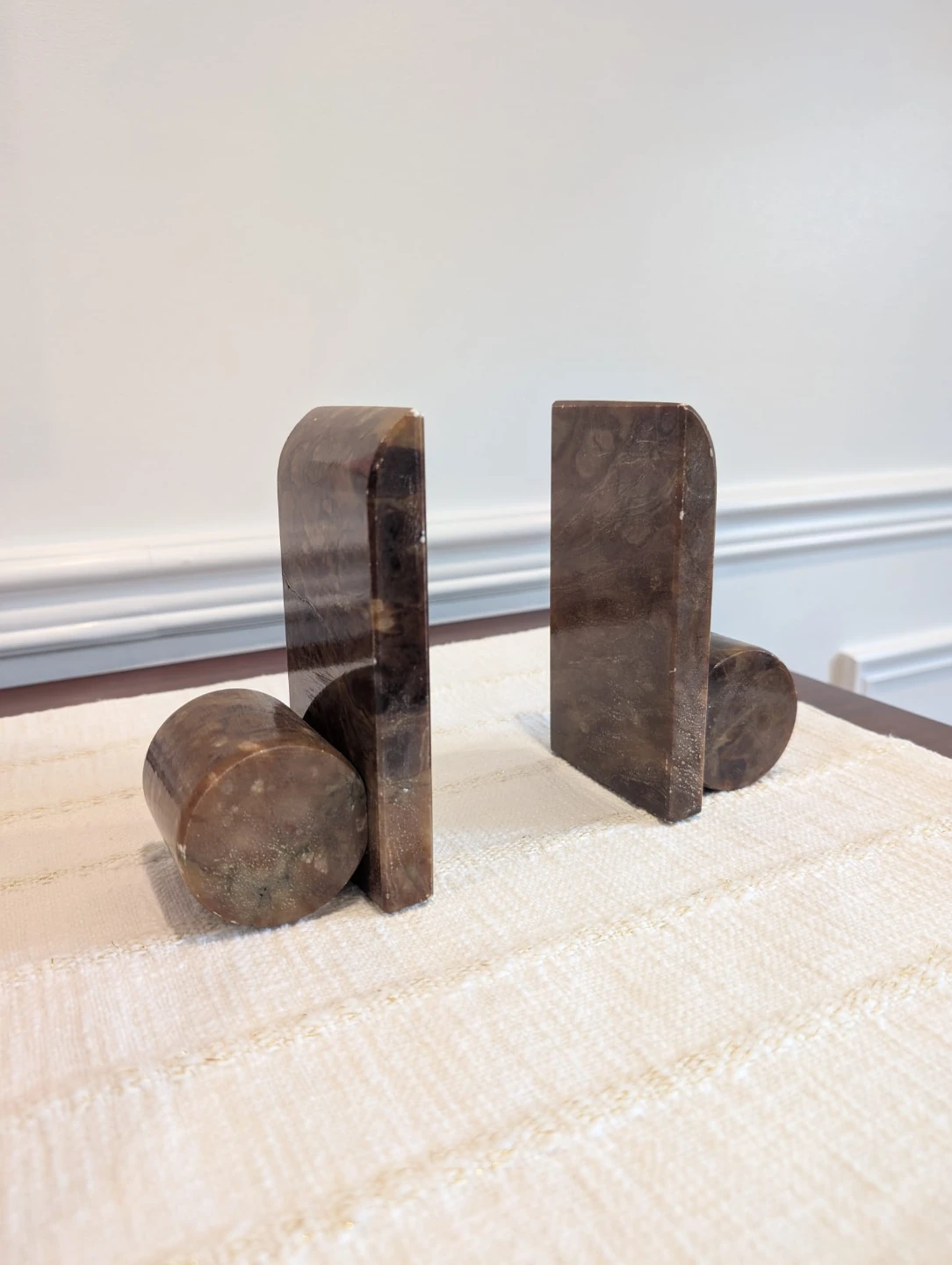 Vintage Alabaster Marble Bookends Set - photo 3