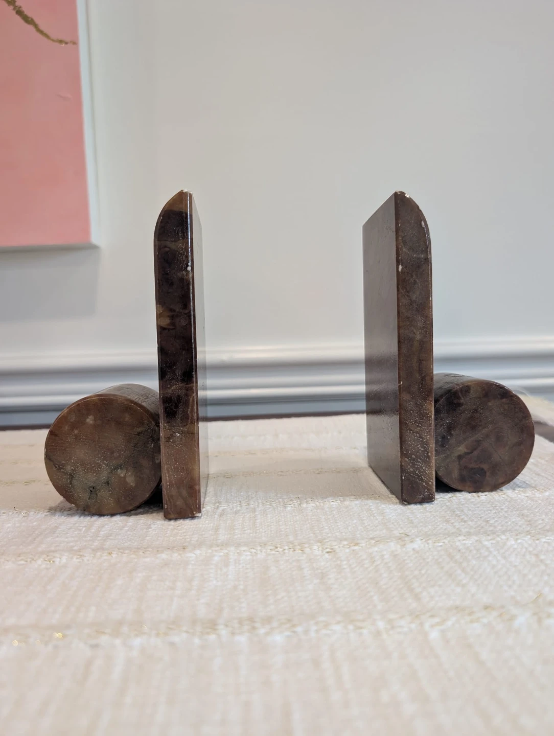 Vintage Alabaster Marble Bookends Set - photo 4