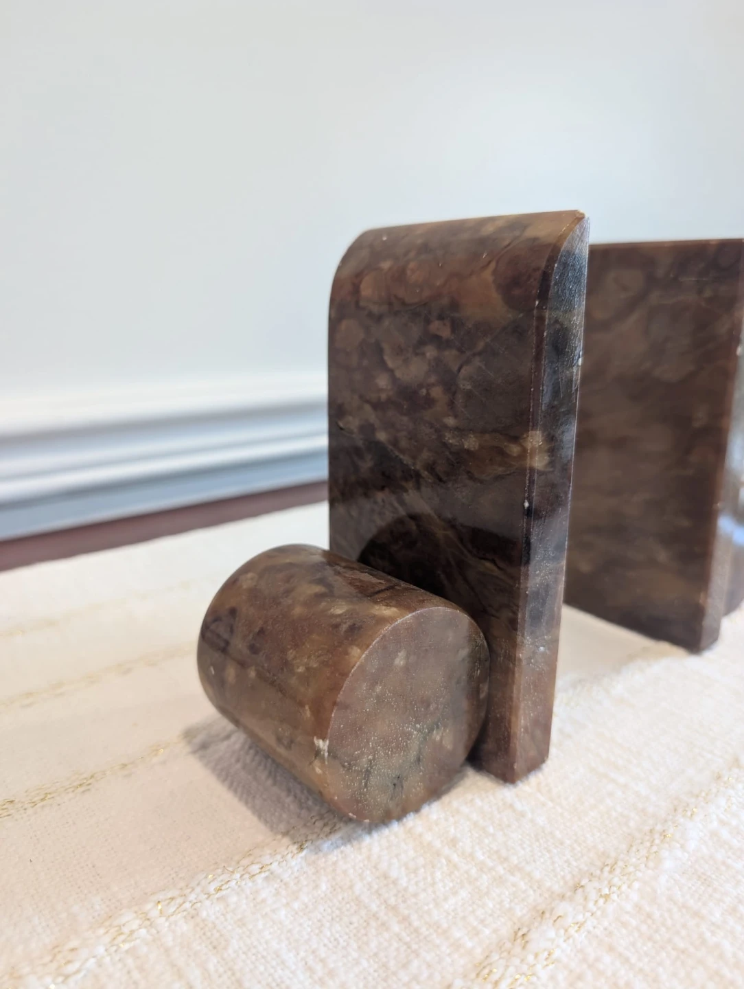 Vintage Alabaster Marble Bookends Set - photo 5