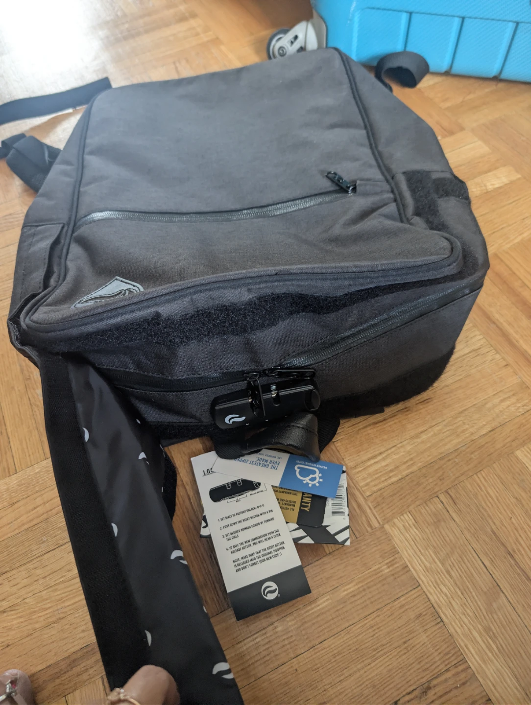 Black Backpack with Combination Lock - photo 2