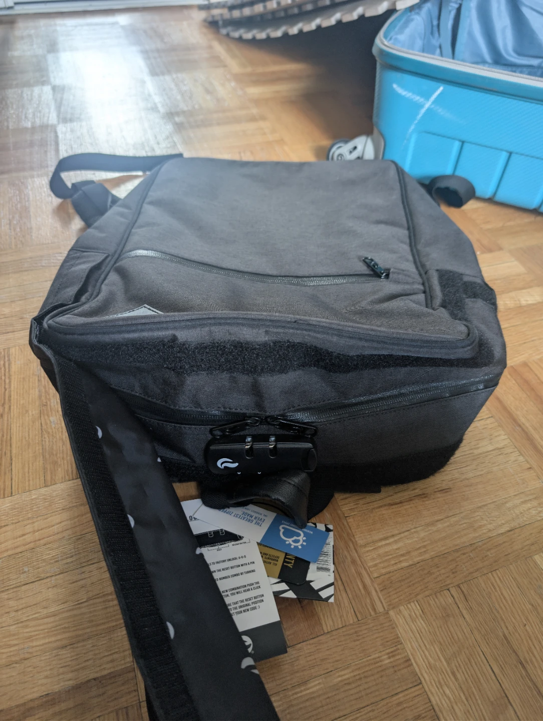 Black Backpack with Combination Lock - photo 3