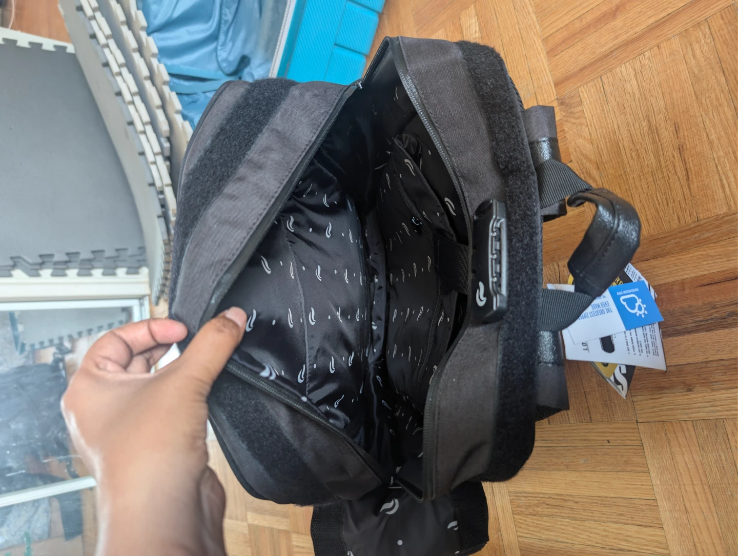 Black Backpack with Combination Lock - photo 5