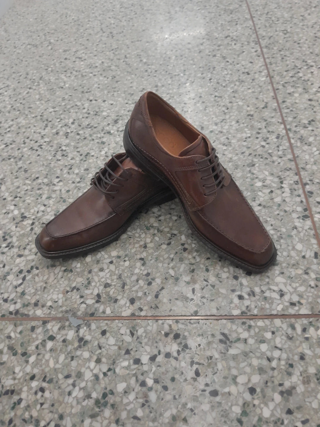 ECCO Men's Brown Leather Dress Shoes Size 8 - photo 5