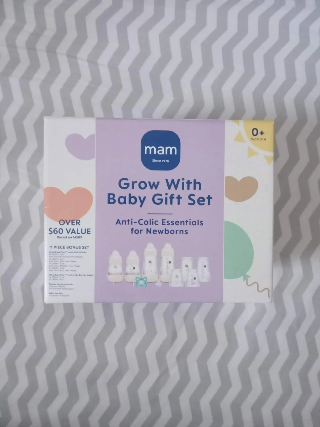 New MAM grow with baby bottle set