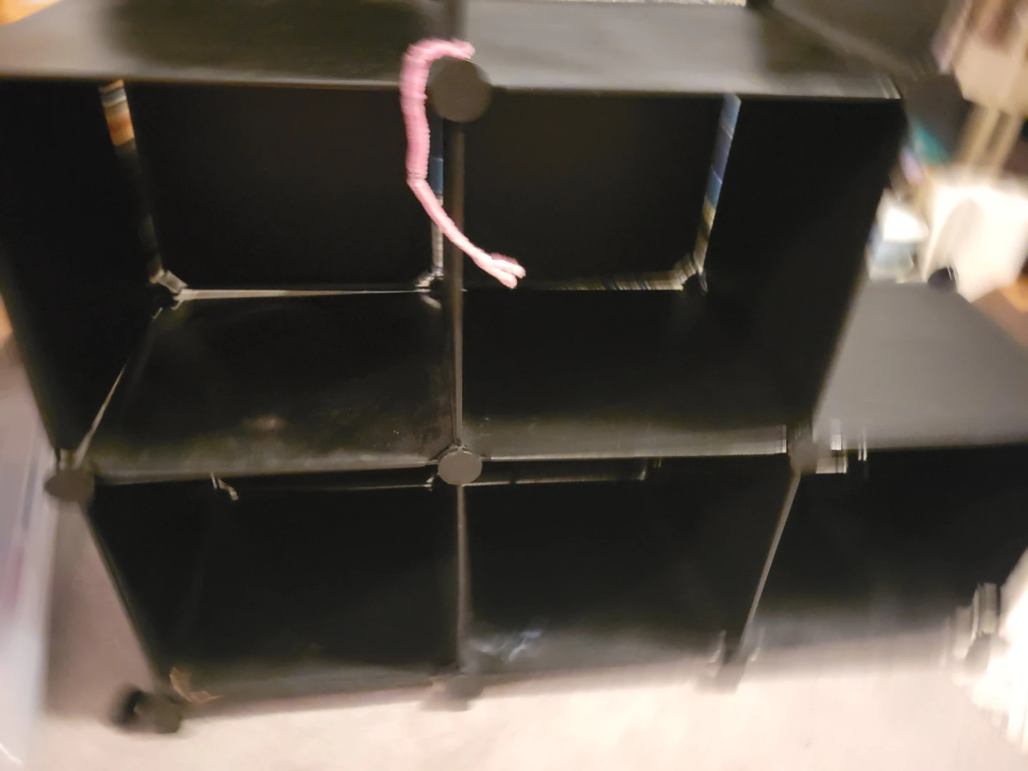Black modular storage cubes