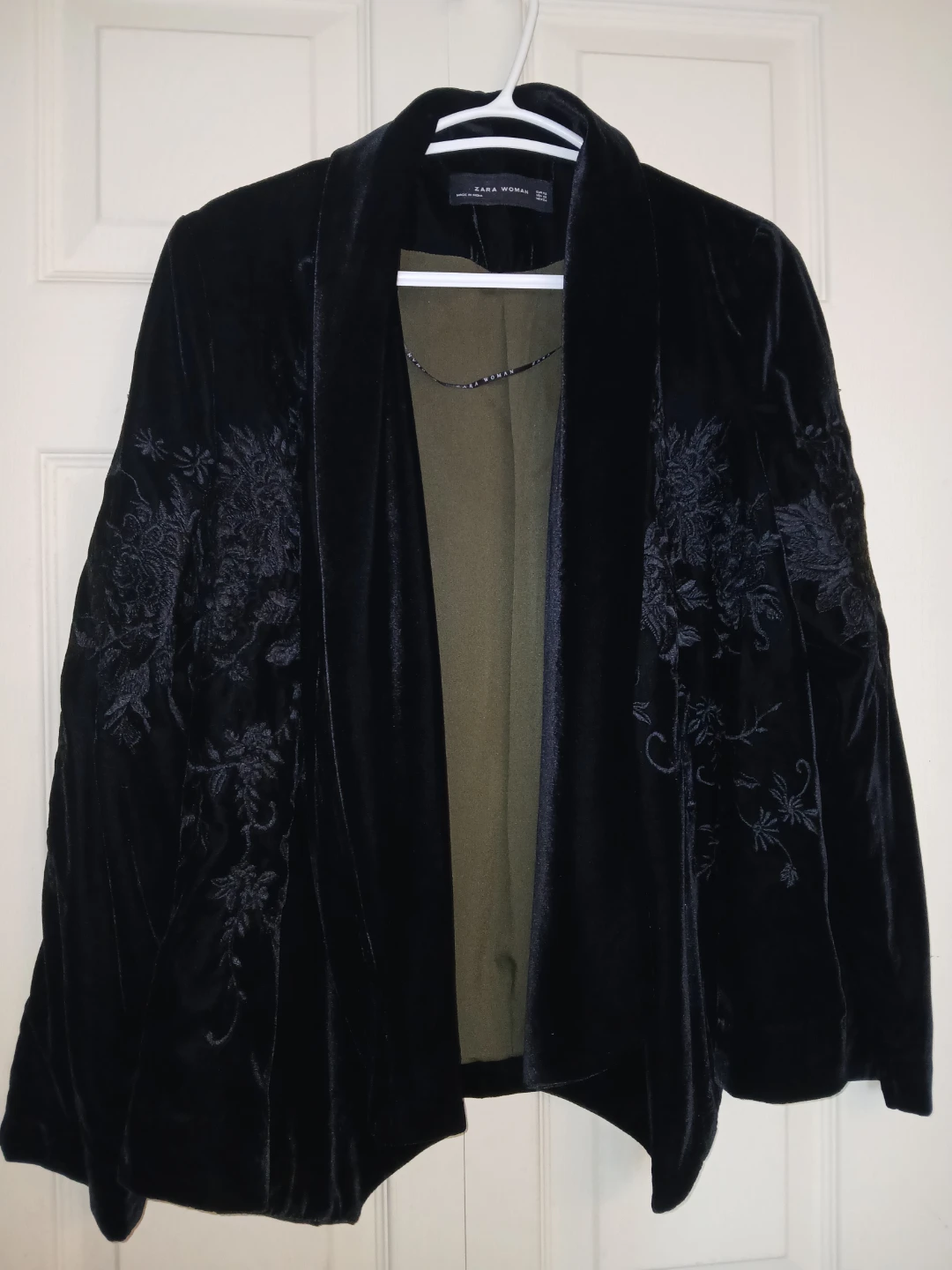 Zara rare embroidered velvety blazer - photo 4
