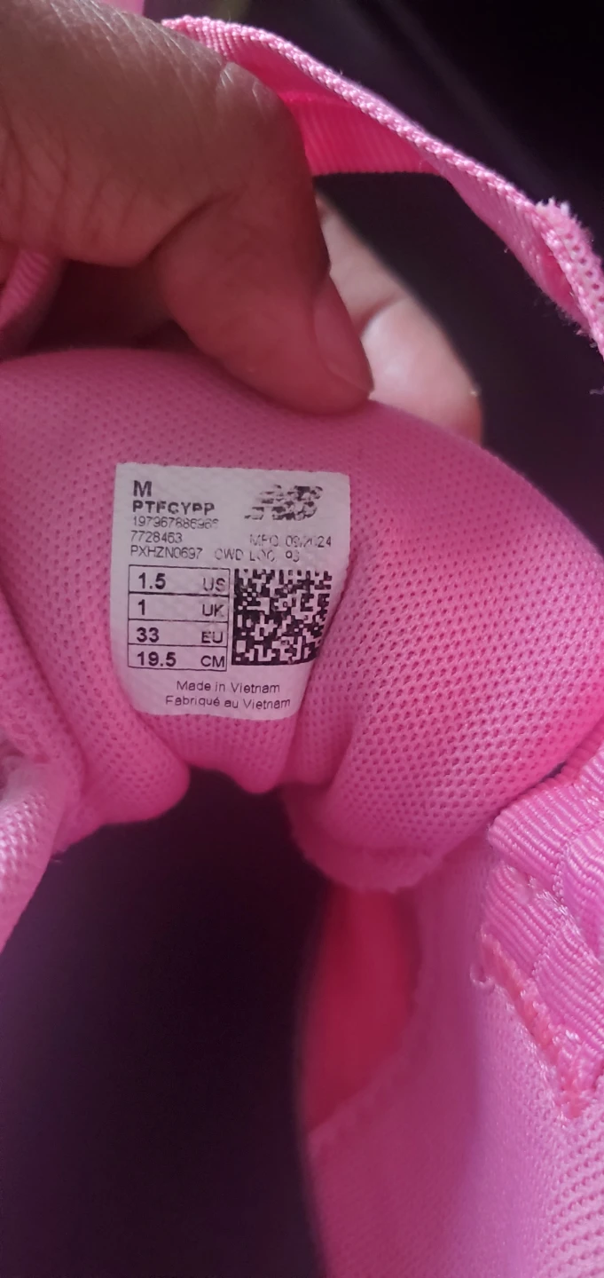 New Balance Pink Running Shoes Kids Size 1 - photo 2