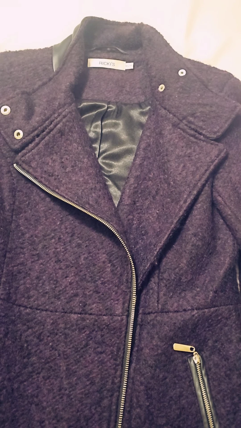 Ricki's Purple Jacket with Faux Leather Collar