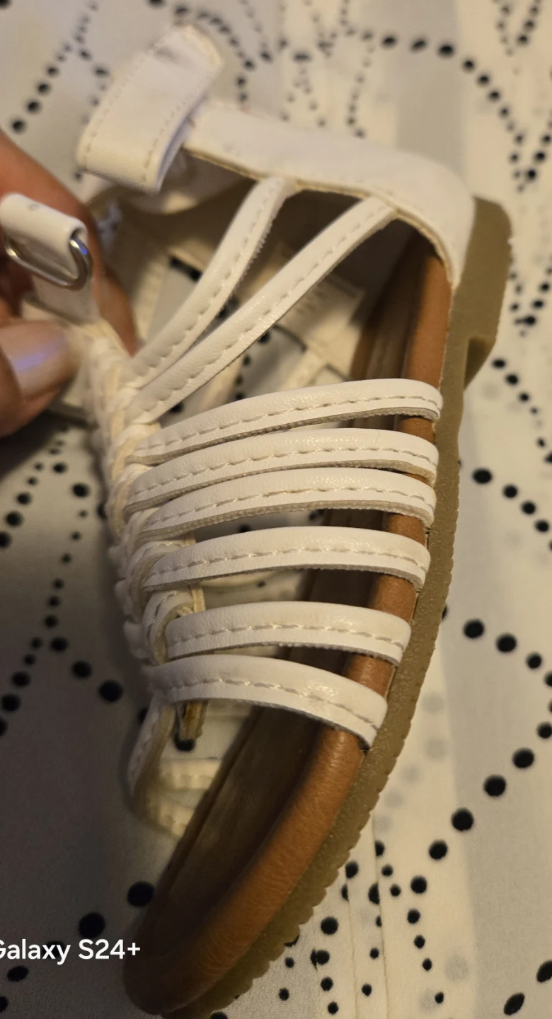 White Gladiator Sandals - photo 3