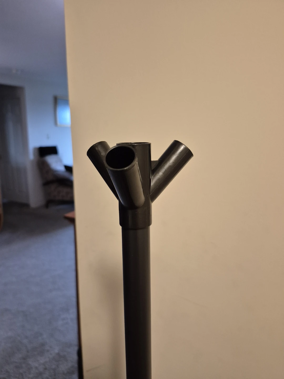 Black Coat Rack with 3 Legs & 9 Plastic Hangers ⚽️ - photo 5