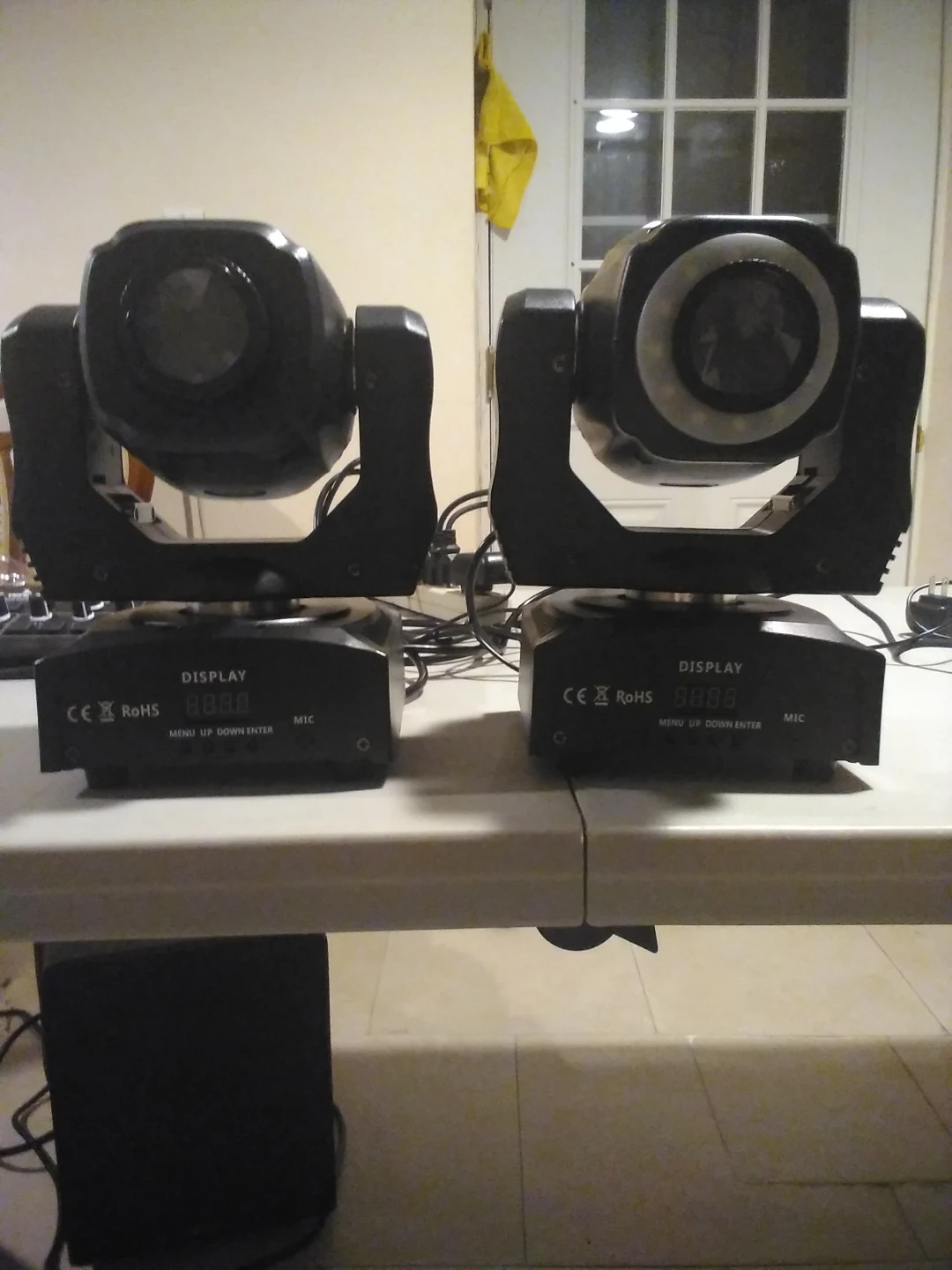 Venue Tetra DMX control with moving head lights and cables.